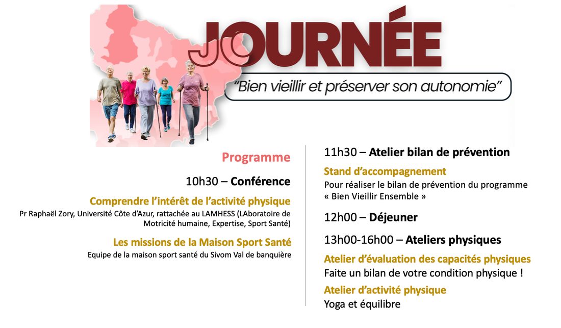 Affiche de la journée Bien vieillir et préserver son autonomie, programme du 5 mars 2026